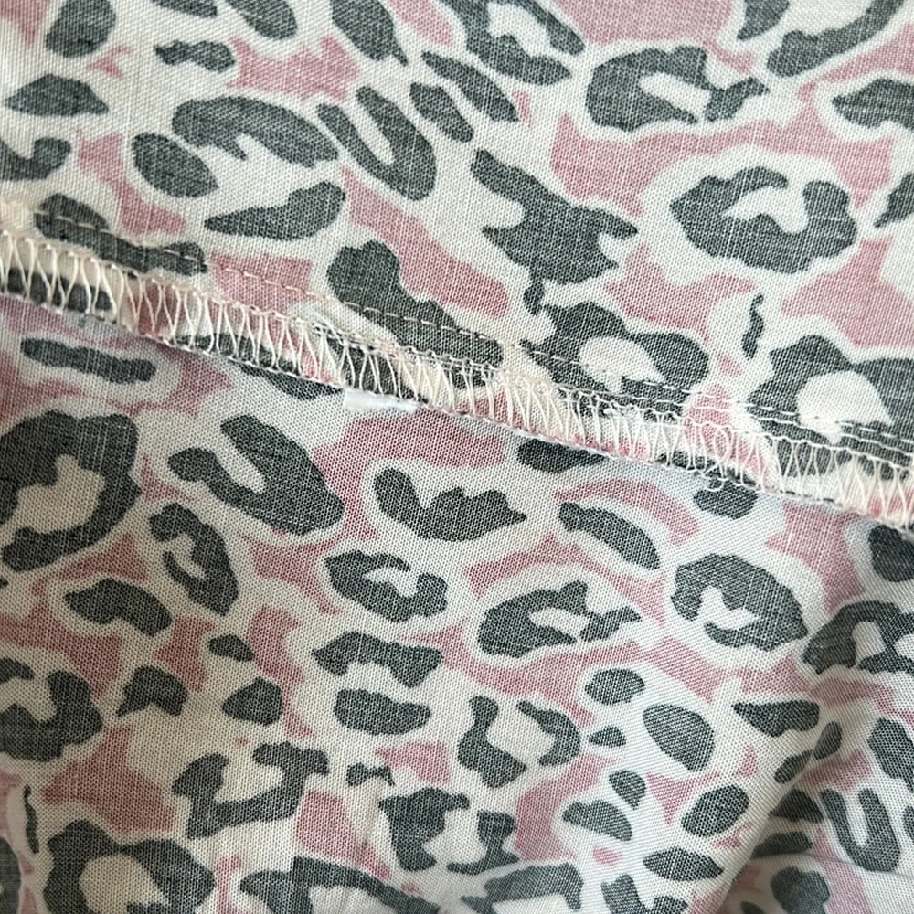 J. Crew Leopard Midi Pink White Black Wrap Around Waist Tie Women‎ Medium Dress